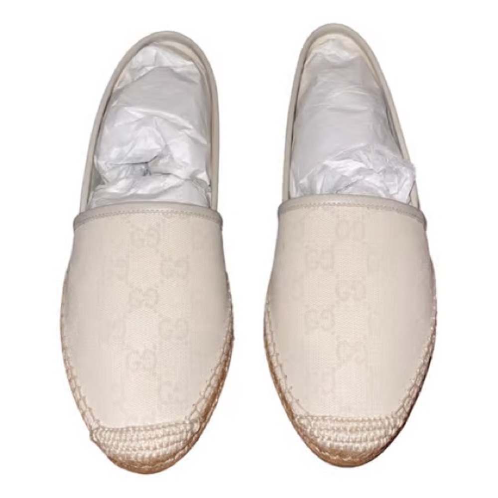 GUCCI Pilar GG Canvas Espadrilles 💯Authentic